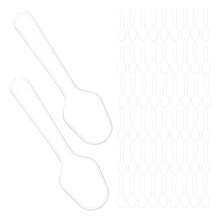 100 stuks mini ijslepels transparant plastic voor dessert proeveringen
