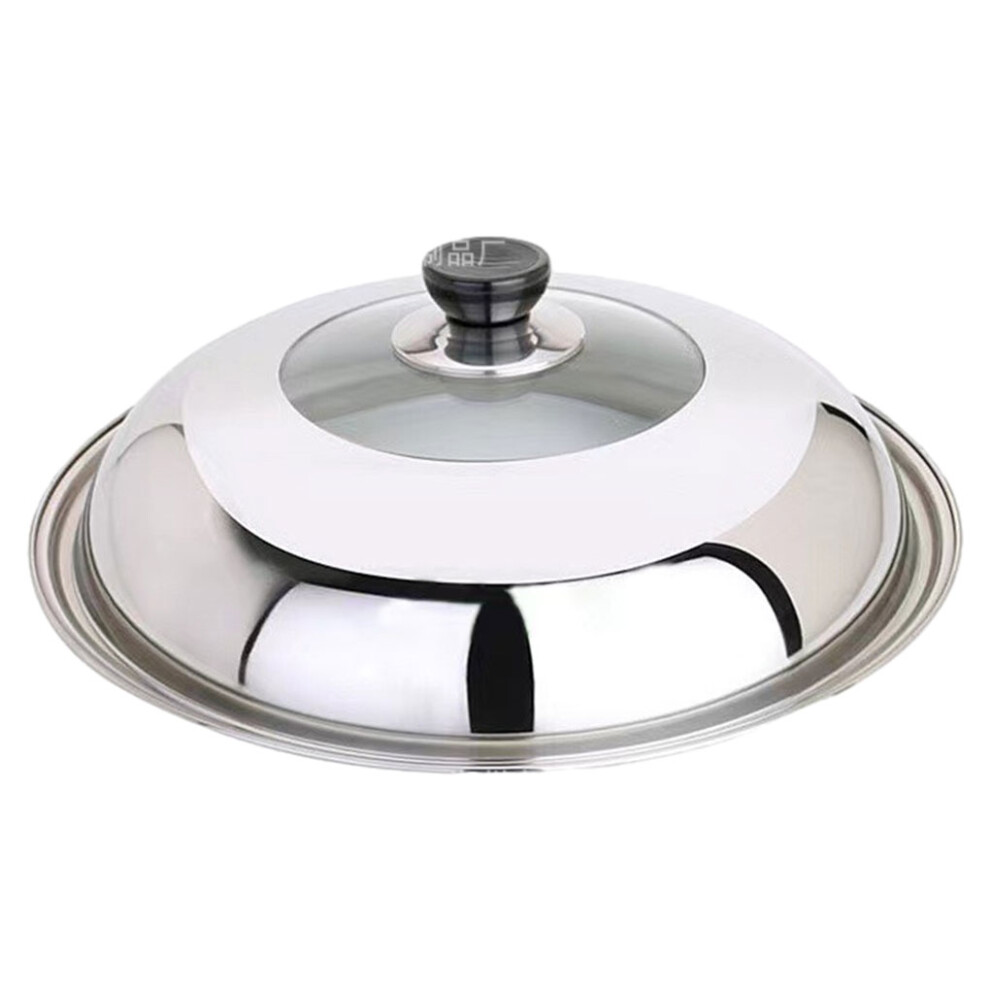(silver 34) Wok Lid For Dustproof Cooking Easy To And Clean Long-lasting Universal-image-OPC-PKM9Y2W-NEW