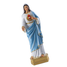 2Pcs Classic Blue Resin Ornament Religious Desktop Adornment