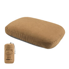 Hiking Pillow Portable Compressible Travel Pillow For Backpacking Ultralight, Car, Airplane, Neck Support, Light Coffee