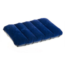 Inflatable Neck Air Cushion Pillow For Travel Camping Beach Blue Square Pillow With Neck Support Adjustable Inflation