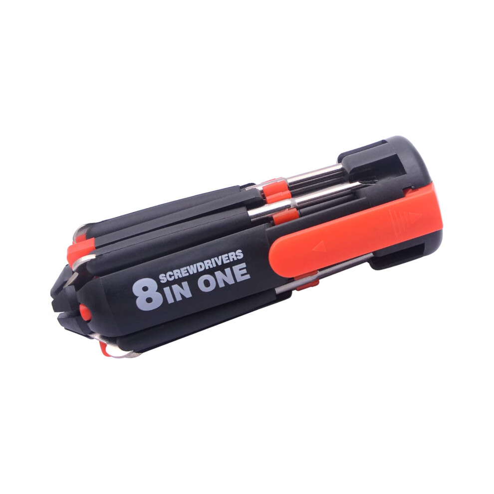 8 In 1 Multifunction Screwdriver Tool Set With Led Torch Flashlight For Diy Maintenance, Home Kitchen And Night Work Repair 9016109956262