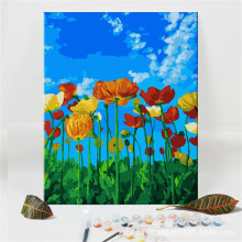 Paint by Numbers for Adults Oil Painting Kit On Canvas With Brushes And Acrylic Paint Flower Design 16x20 Inch
