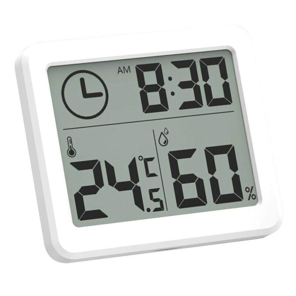 3 in 1 Digital Clock Thermometer Hygrometer LCD Display Indoor Room Temperature And Humidity Monitor