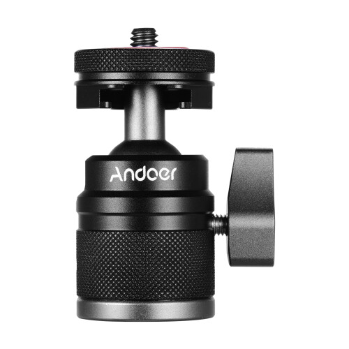 Andoer 2-in-1 Mini-Kugelkopf mit Kaltschuh,