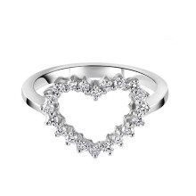 (O) 9ct White Gold Diamond Heart Ring 0.25ctw Real Diamonds Engagement Anniversary
