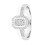 (L) Real Diamond Ring 9ct White Gold Rectangular Halo Cluster Engagement 0.33ctw 5