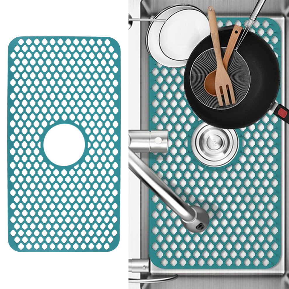 Insulated Green Silicone Kitchen Sink Mat 40Cm X 30Cm Non Slip Protector 9411351067924