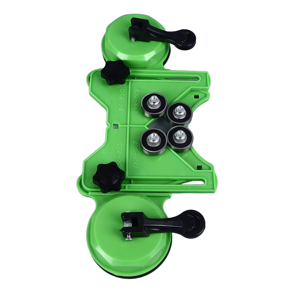 Adjustable Tile Hole Saw Guide Jig With 2 Suction Cups, 4 Drill Bits 4991351067896
