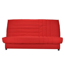 COMFORT BULTEX Divano clic-clac 3 posti - Tessuto rosso L 192 x P 95 cm - BEIJA