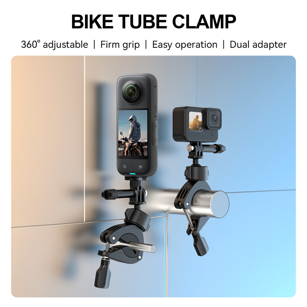 360 Rotatable Bicycle Handlebar Camera Mount Clamp, 22-38Mm, Black 9461351069022