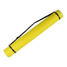 Extendable Poster Tube With Carry Strap, Scroll Holder, Yellow Storage Tube For Paintings Paper And Blueprints