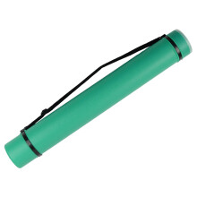 Extendable Poster Tube, Carry Case With Strap, Cyan Blue, Adjustable 24-40 Inches, Scroll Holder For Drawings