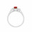 (M) Real Ruby and Diamond Ring 18ct White Gold Three Stone Trilogy 1.24 Carat Weight 4