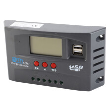 12/24V Solar Controller 60A LCD Regulator with Dual USB, Compact Size