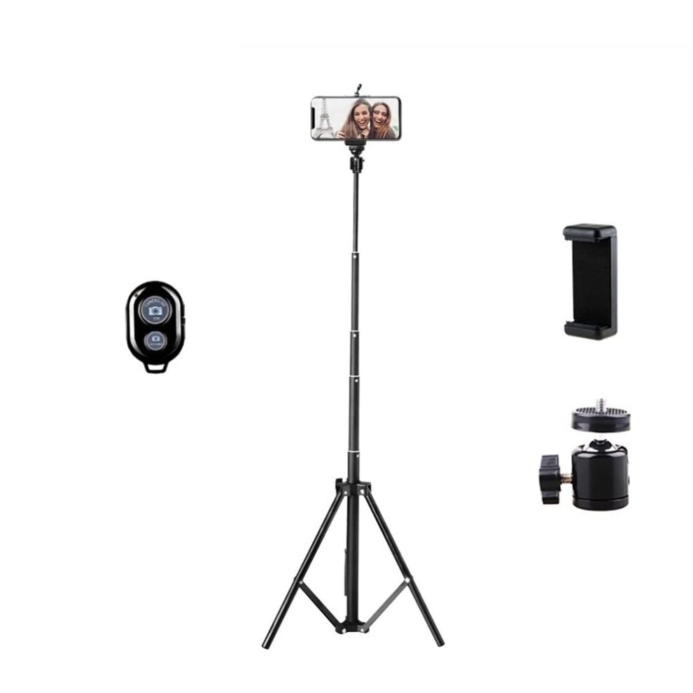 Mobile Phone Tripod 100Cm Floor Stand, Phone Holder For Smartphone Gopro Cameras, Travel Live Photography Black 9016109958211