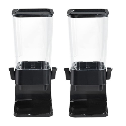 Countertop Dispenser 2-Pack Black Countertop Storage Container For Candy Dispenser