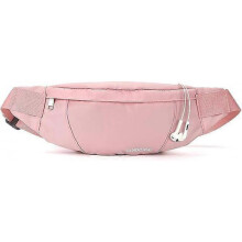 (Pink) Waist Bag for Men and Women, Waterproof, Phone Holder, Outdoor Gym, with Headphone Jack and 3 Zippered Pockets