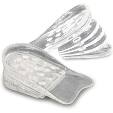 Adjustable 5-Layer Height Increase Insoles, Silicone Heel Cushion Inserts for Men and Women, Gel Heel Lift Inserts for Leg Length Discrepancy