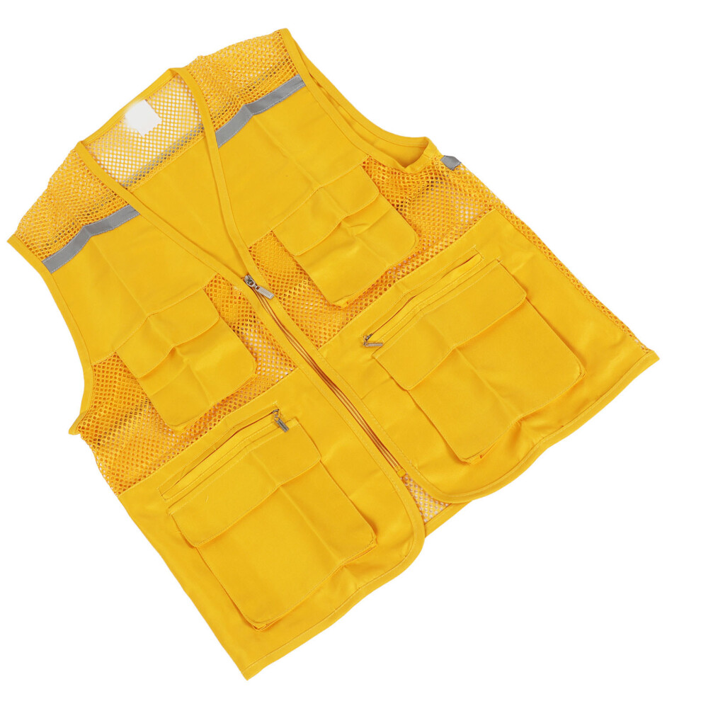 Yellow Volunteer Vest for Events Type 1 L with Multi Pockets-image-OPC-PKMDDTR-NEW