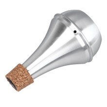 Aluminum Alloy Trumpet Mute with Cork Edge Protection for Practice