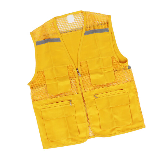 Event Work Volunteer Vest Yellow with Pockets - Type 1 Size M