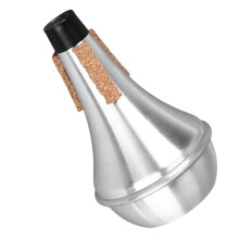 Lightweight Aluminum Alloy Trumpet Practice Mute with Soft Cork Noise Reducer