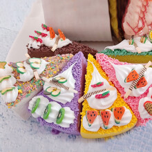 6pcs Realistic PU Dessert Models for Wedding Party Home Decor