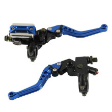 Universal Adjustable 7/8'' Motorcycle Clutch Lever, Motorbike Clutch and Brake Lever Set, Brake Pump Reservoir