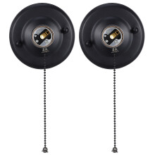 2pcs e27 pull chain lamp socket with switch for vintage light diy