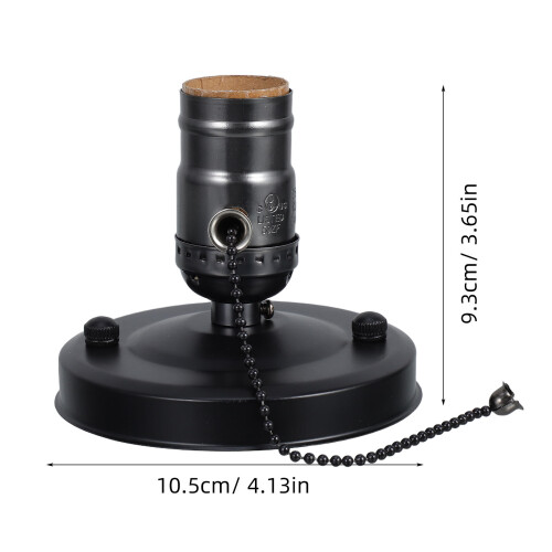 2pcs e27 pull chain lamp socket with switch for vintage light diy 1