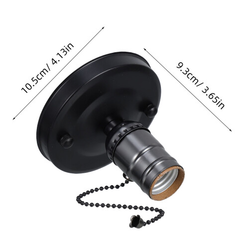 2pcs e27 pull chain lamp socket with switch for vintage light diy 2