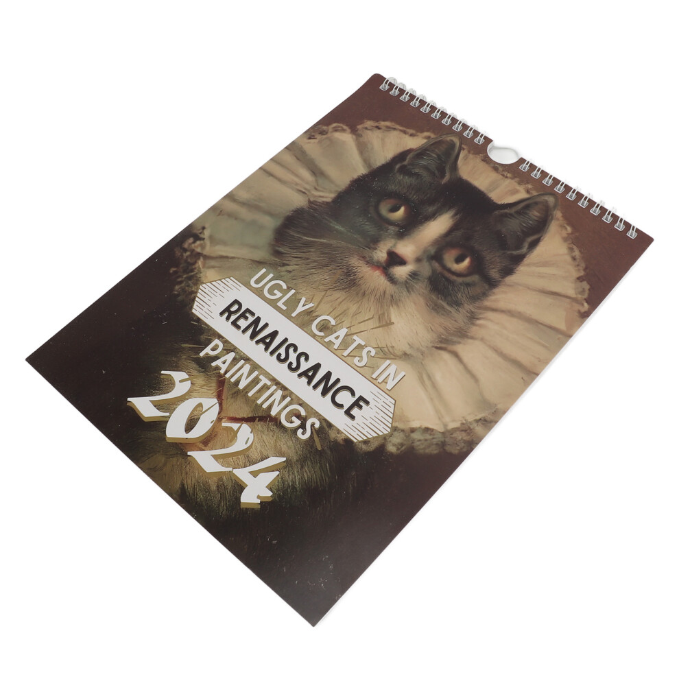 2024 Cute Ugly Cat Wall Calendar Safe Durable Paper Family Office Decoration-image-OPC-PKMDMVX-NEW