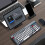 Retro Style Wireless Keyboard Mouse Set 2.4G Bluetooth, Rechargeable Black 7