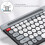 Retro Style Wireless Keyboard Mouse Set 2.4G Bluetooth, Rechargeable Black 12