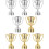 8Pièces Mini Trophées Colorés En ABS Pour Décor Et Récompenses 9