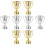 8Pièces Mini Trophées Colorés En ABS Pour Décor Et Récompenses 10