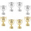 8Pièces Mini Trophées Colorés En ABS Pour Décor Et Récompenses 8