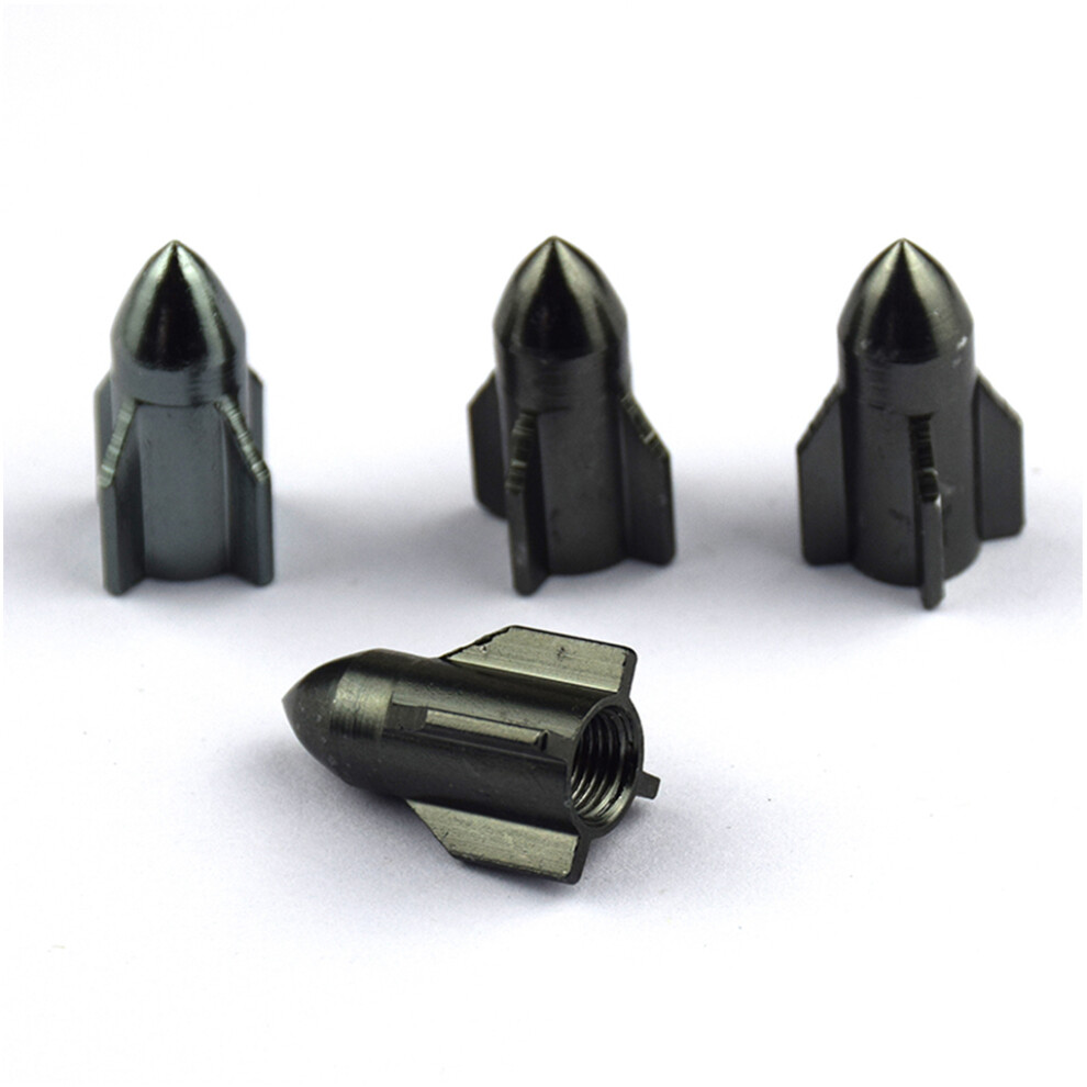 (Gray) 4pcs Tire Valve Stem Caps Replace Fitting Solid Color Wheel Air Cover-image-OPC-PKMF85D-NEW