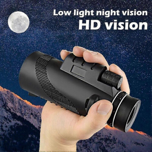 Hd Telescope 40x60 Monocular Binoculars Clear Weak Night Vision Pocket Telescope with Smart Phone Holder 2