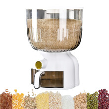 Cereal Storage Dispenser Pressed Type, Large 13-Lb Capacity Dry Food Container For Cereal, Nuts, Rice