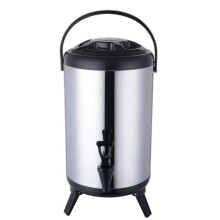 Stainless Steel Insulated Beverage Machine For Hot Drinks 12L Black Capacity Commercial Tea Espresso Milk Tea Dispenser