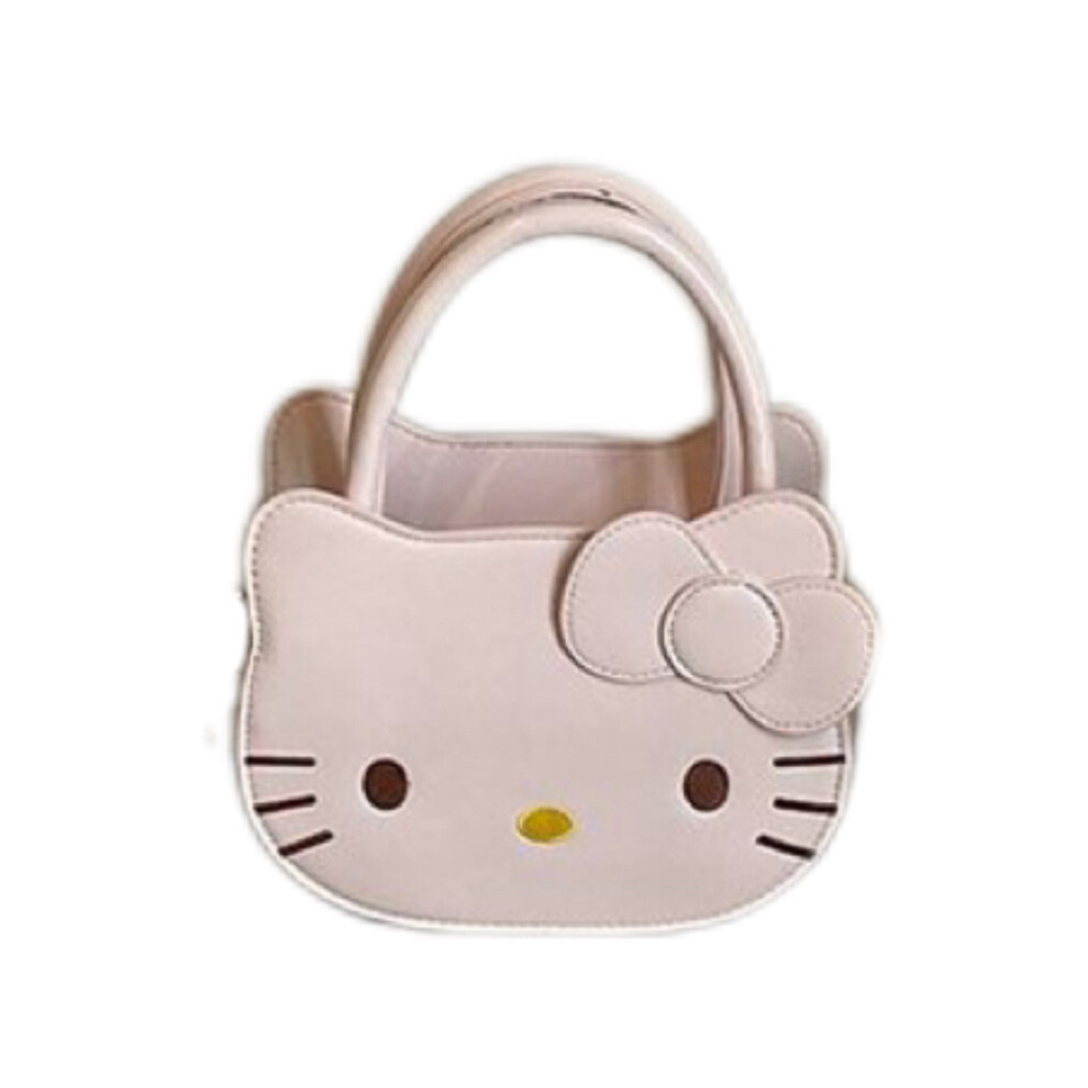 (Pink) Kitty Shape Hello Pu Single Shoulder Crossbody Bag Women Fashion Handbag Travel