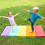 5-Panel Folding Gymnastics Tumbling Mat Rainbow EVA Foam Foldable For Home Gym 5
