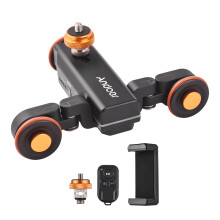 Motorisierter Kamera-Videowagen mit Skalenanzeige.