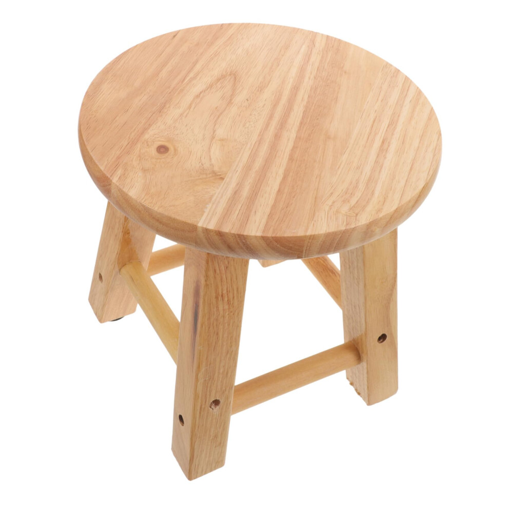 Wood Step Stool Solid Wood Small Stool For Entryway - Kids Shoe Changing, Compact Wooden Stool For Home And Bathroom Use-image-OPC-PKMG26W-NEW