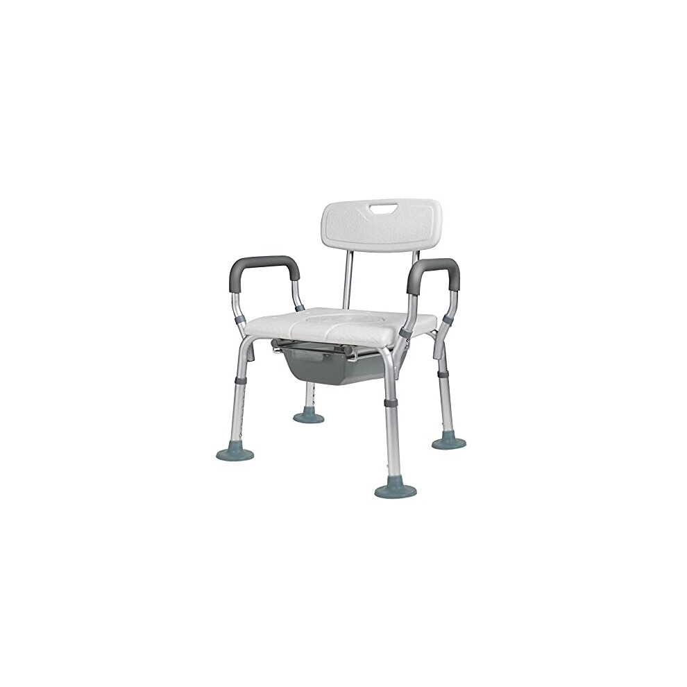 White Stools Commode Chair Bath Shower Chair With Armrests And Toilet Bowl Folding Bathroom Wheelchair Stool Handicap