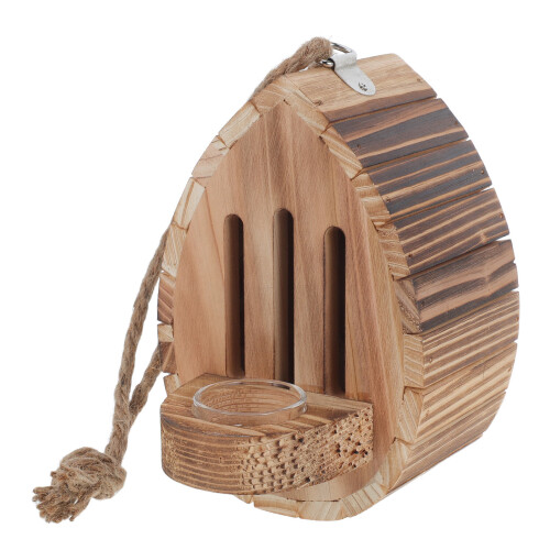 casa sospesa in legno per con dispenser e