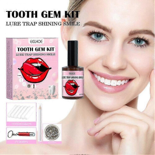 DIY Tooth Gem Starter Kit with Curing UV Light Adhesive Glue Sparkle Crystals 2
