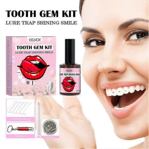 DIY Tooth Gem Starter Kit with Curing UV Light Adhesive Glue Sparkle Crystals 1